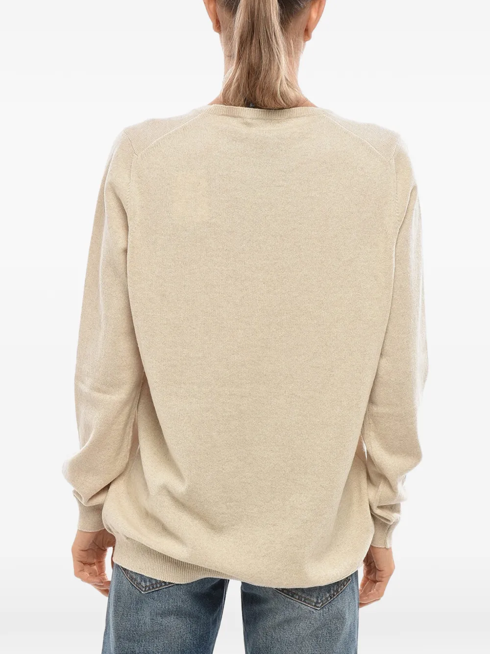Malo crew-neck long-sleeve sweater Beige