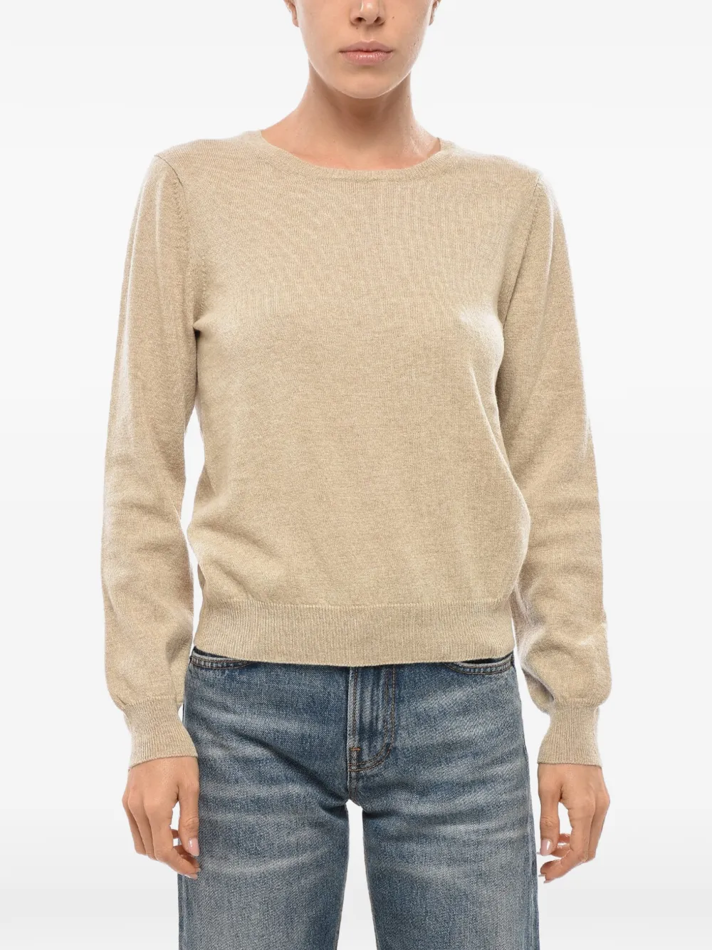 Malo crew-neck long-sleeve sweater - Nude