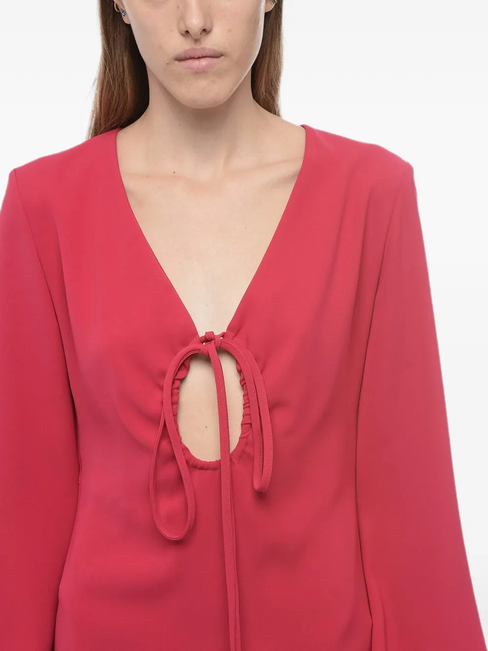 P.A.R.O.S.H. Trapeze lacing-detail mini dress Roze