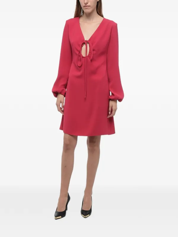 P.A.R.O.S.H. Trapeze lacing-detail Mini Dress | Pink