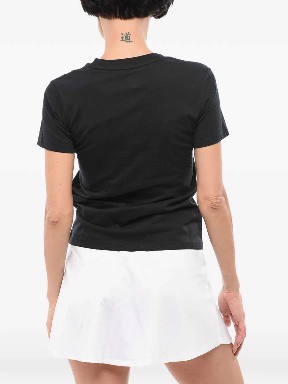 Converse Logo-print Slim-fit Black T-shirt In Black