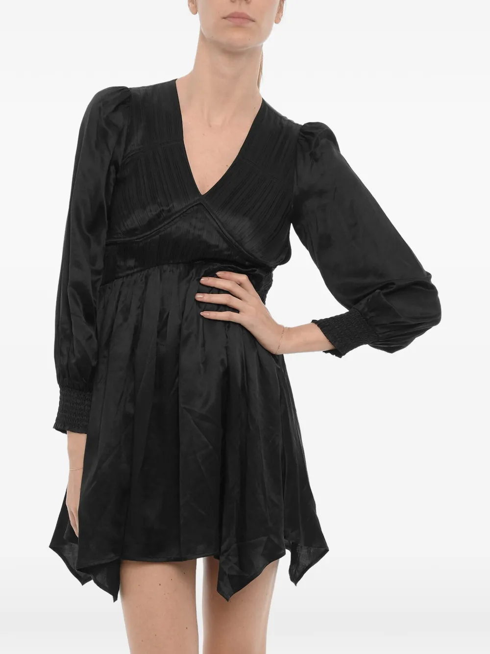 AllSaints long-sleeves mini dress - Schwarz