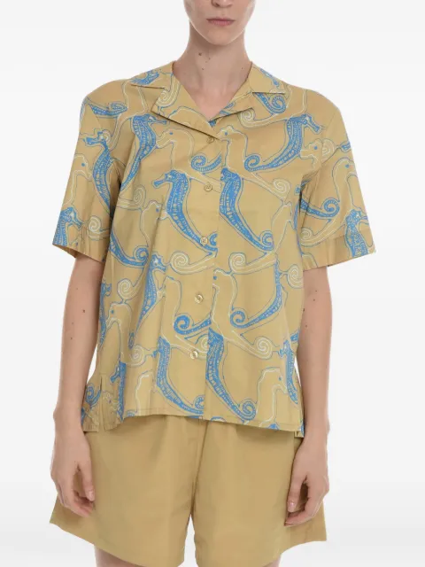 SAMSOE SAMSOE seahorse-print short-sleeve shirt