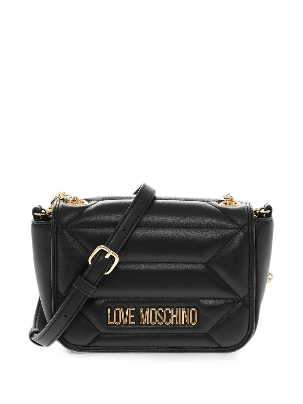 Moschino quilted cross body bag - Schwarz