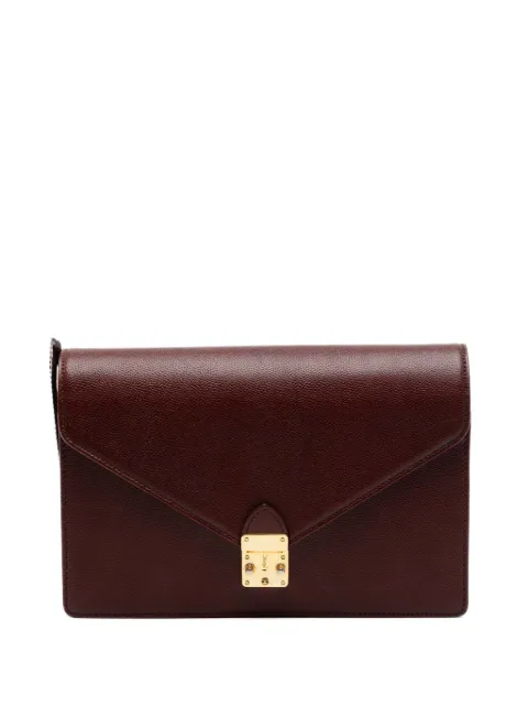 Saint Laurent Pre-Owned bolso de mano de piel de becerro granulada con solapa 20th Century