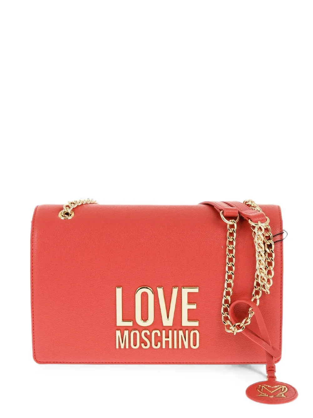 Moschino logo-plaque shoulder bag - Red