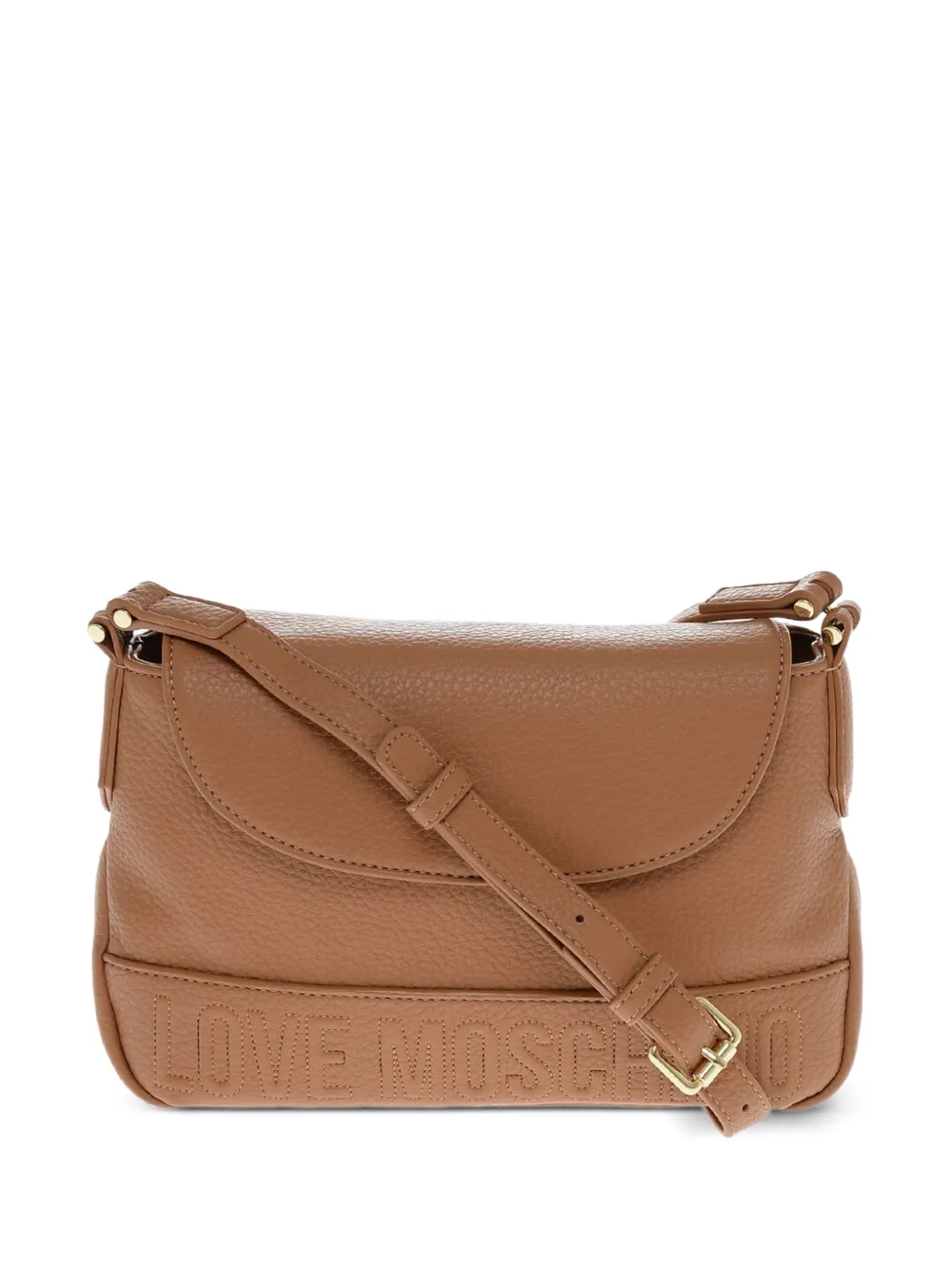 Moschino logo-debossed corssbody bag - Braun