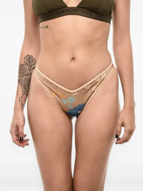 DSQUARED2 bañador con estampado floral y lentejuelas