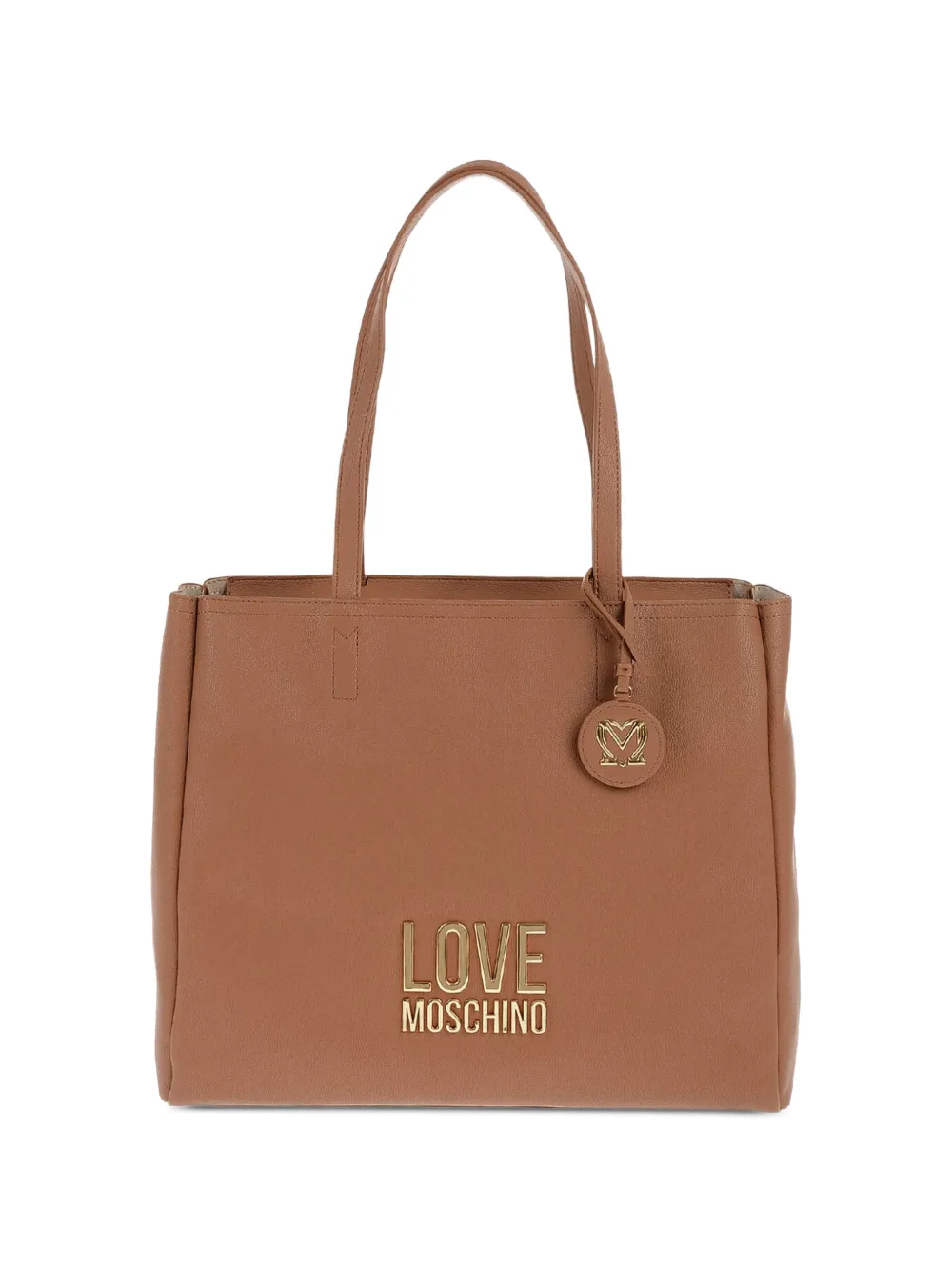 Moschino logo-plaque shoulder bag - Brown