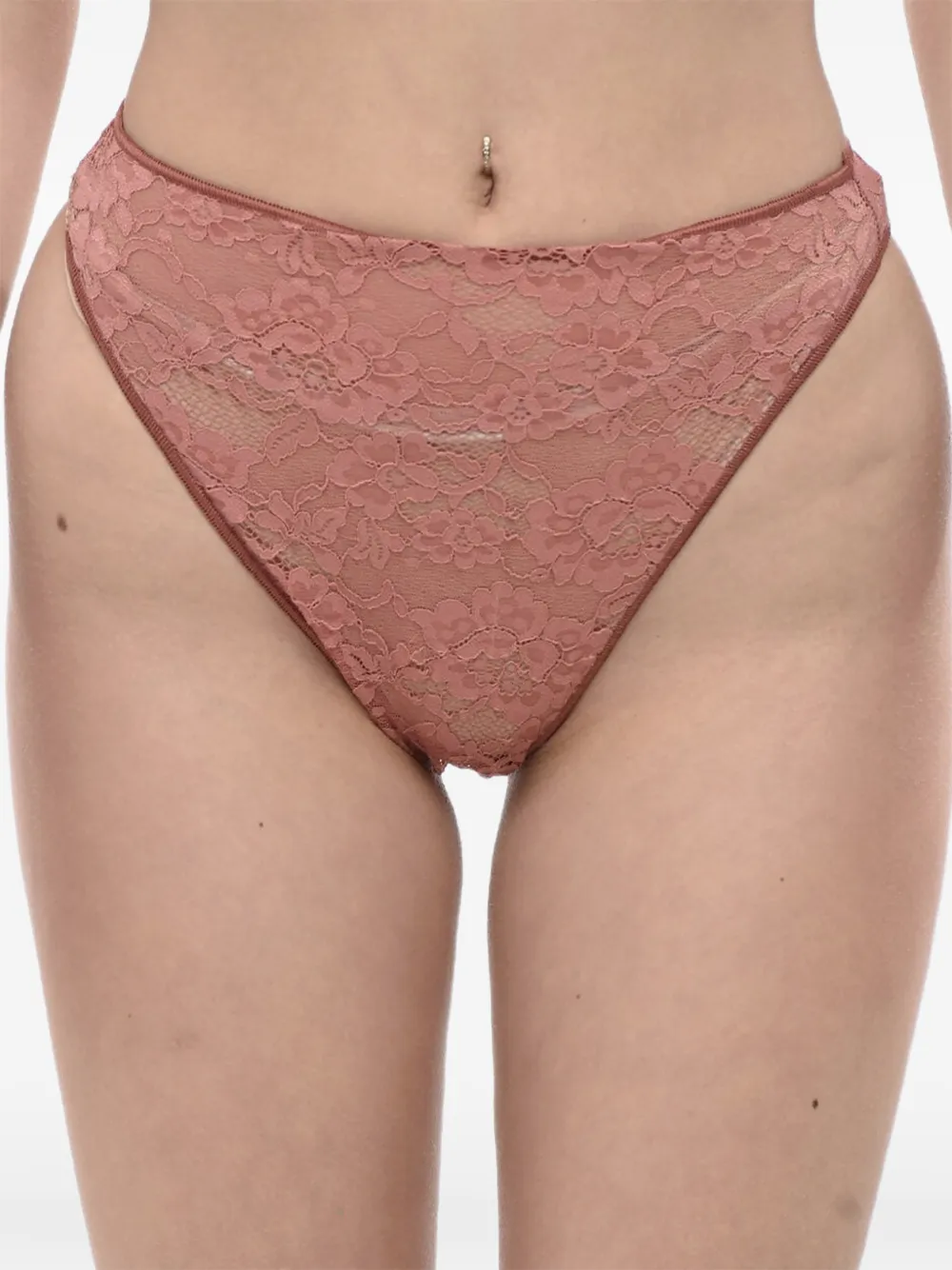Oséree lace high-cut briefs - Rosa
