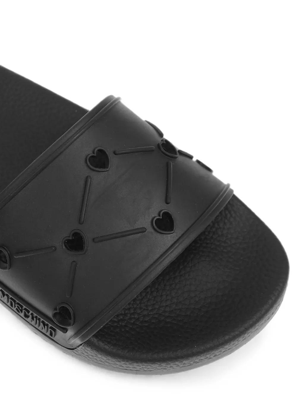 Moschino heart-motif slides Zwart