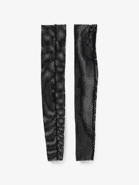 DSQUARED2 perforated fishnet-design sleeves