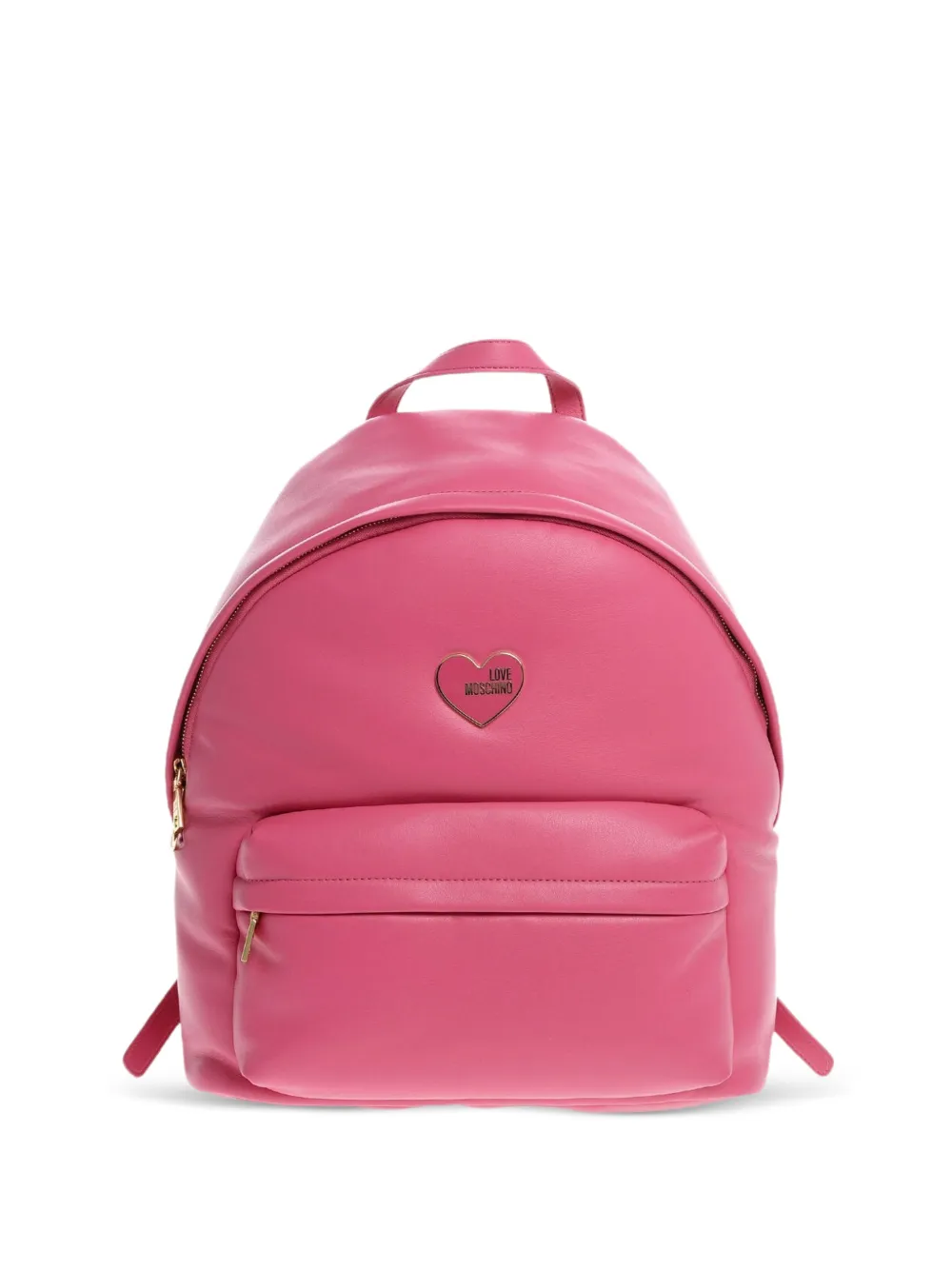 Moschino LOVE heart-plaque backpack - Rosa