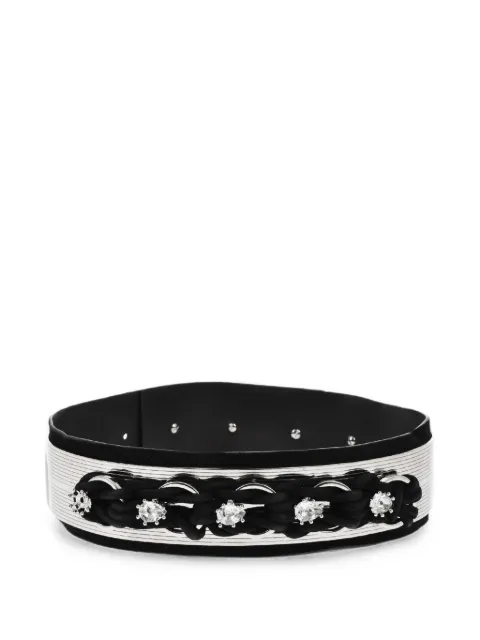 DSQUARED2 maxi metal-embellished leather belt