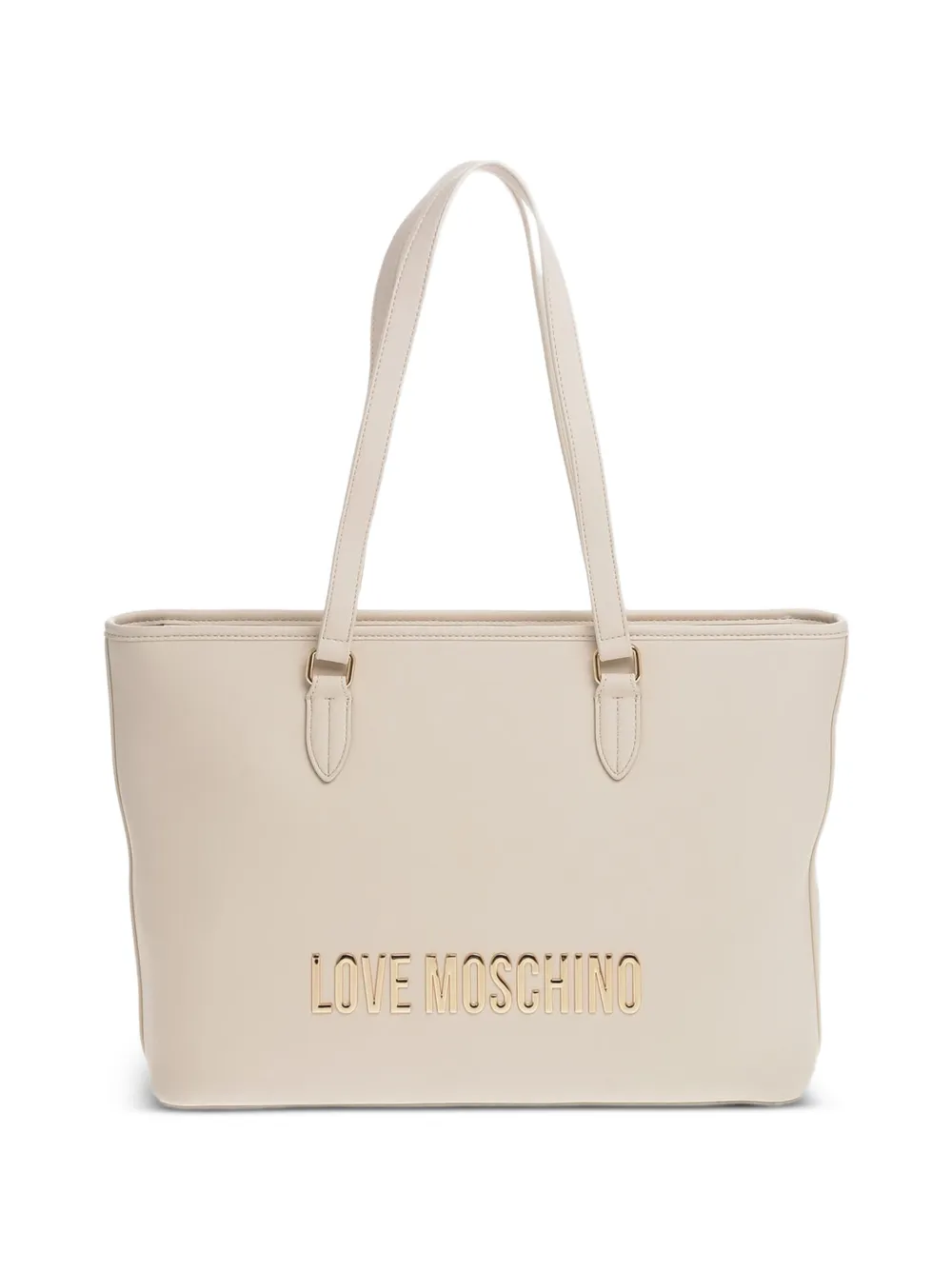 Moschino Love logo-embossed tote bag - Neutrals