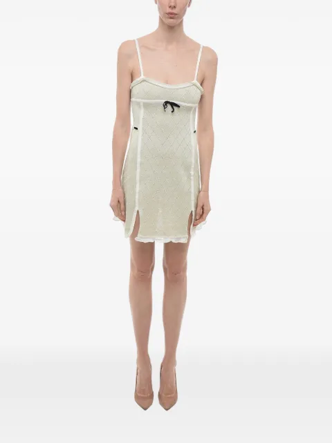 CORMIO ruffle-hem cotton mini dress