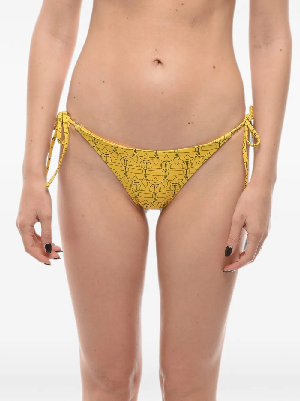 Karl Lagerfeld Bikinihöschen mit grafischem Print - Gelb