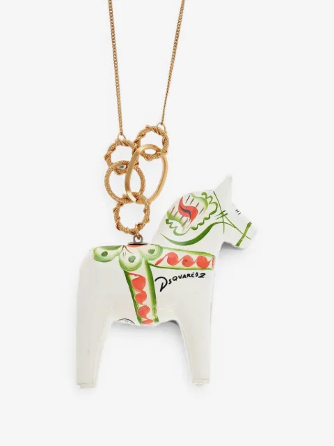 DSQUARED2 collar con colgante de caballo