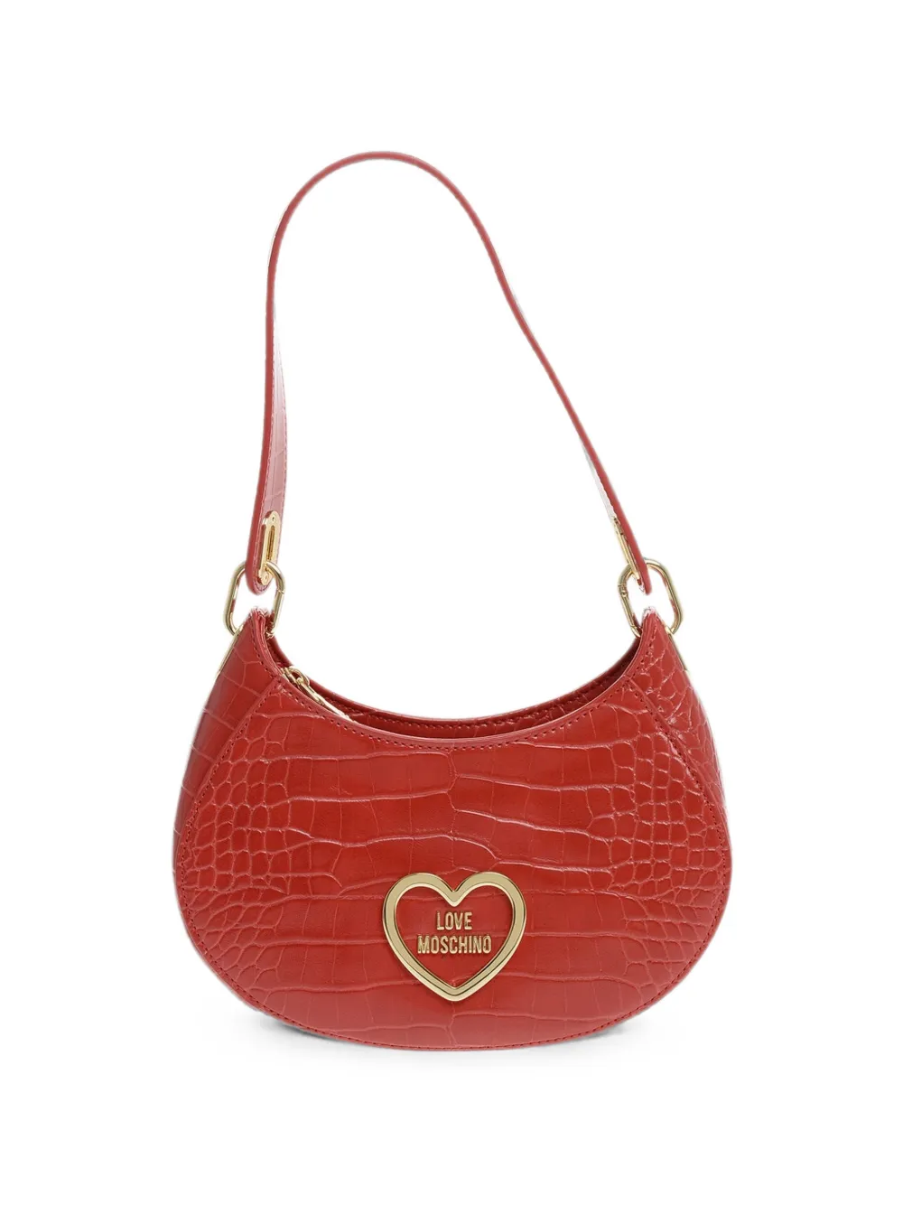 Love Moschino logo-lettering shoulder bag - Red