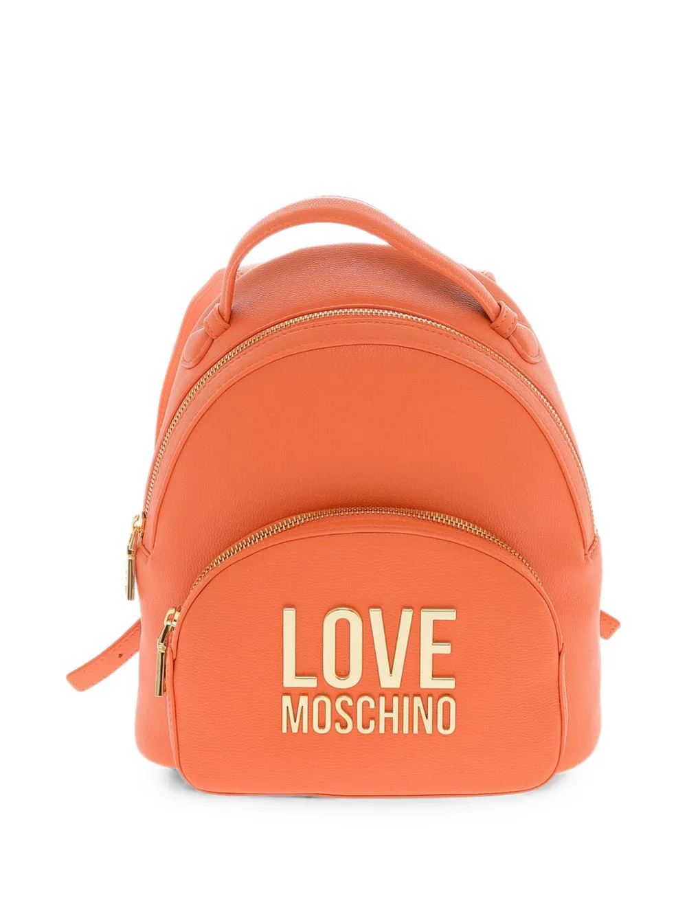 Moschino logo-plaque backpack Oranje