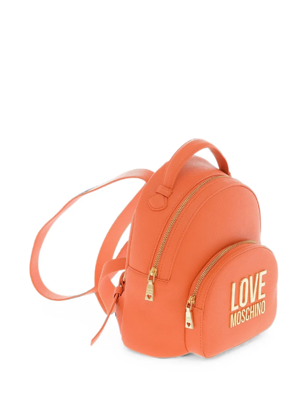 Moschino logo-plaque backpack Oranje
