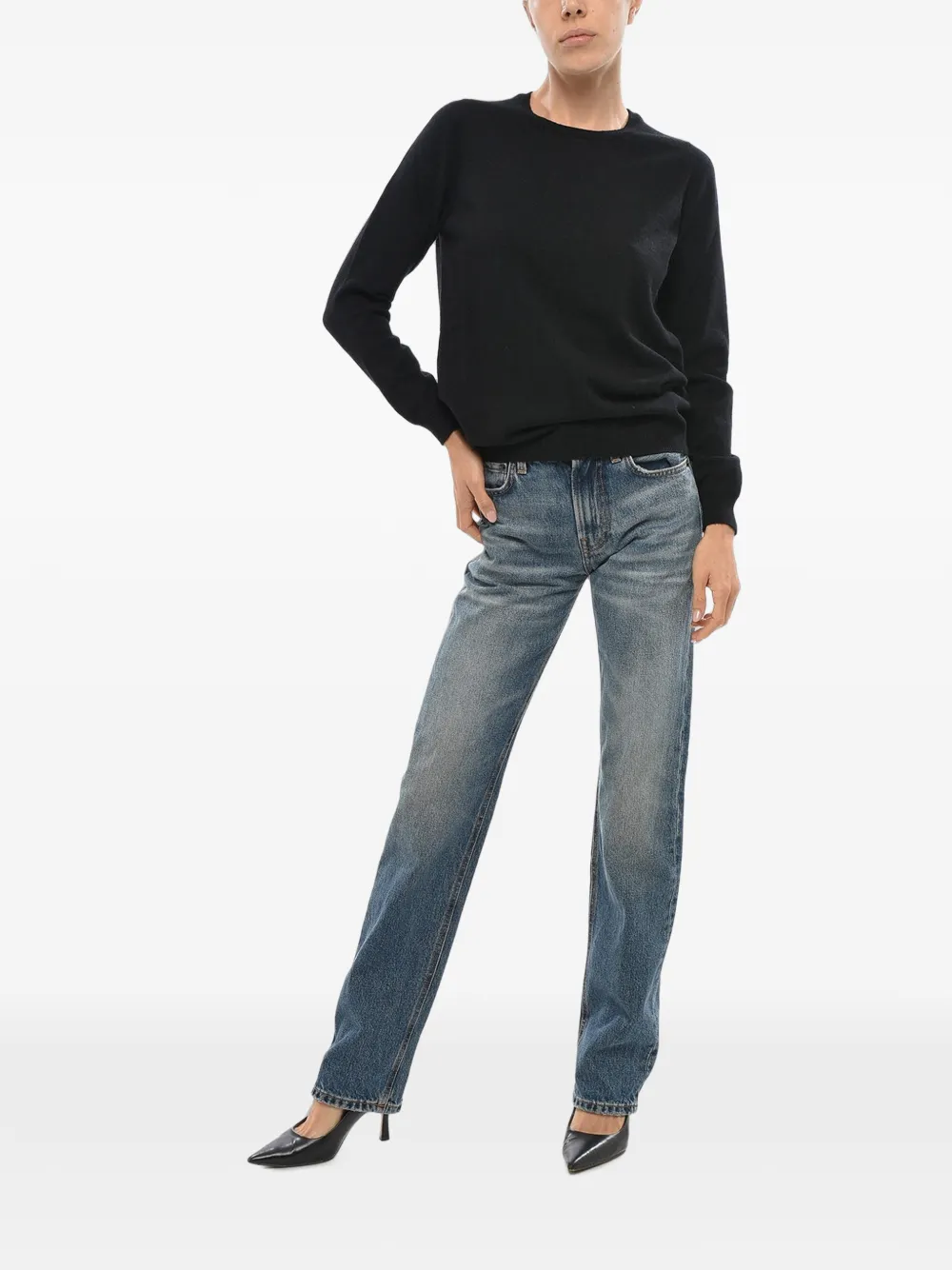Malo cashmere crew-neck sweater Zwart
