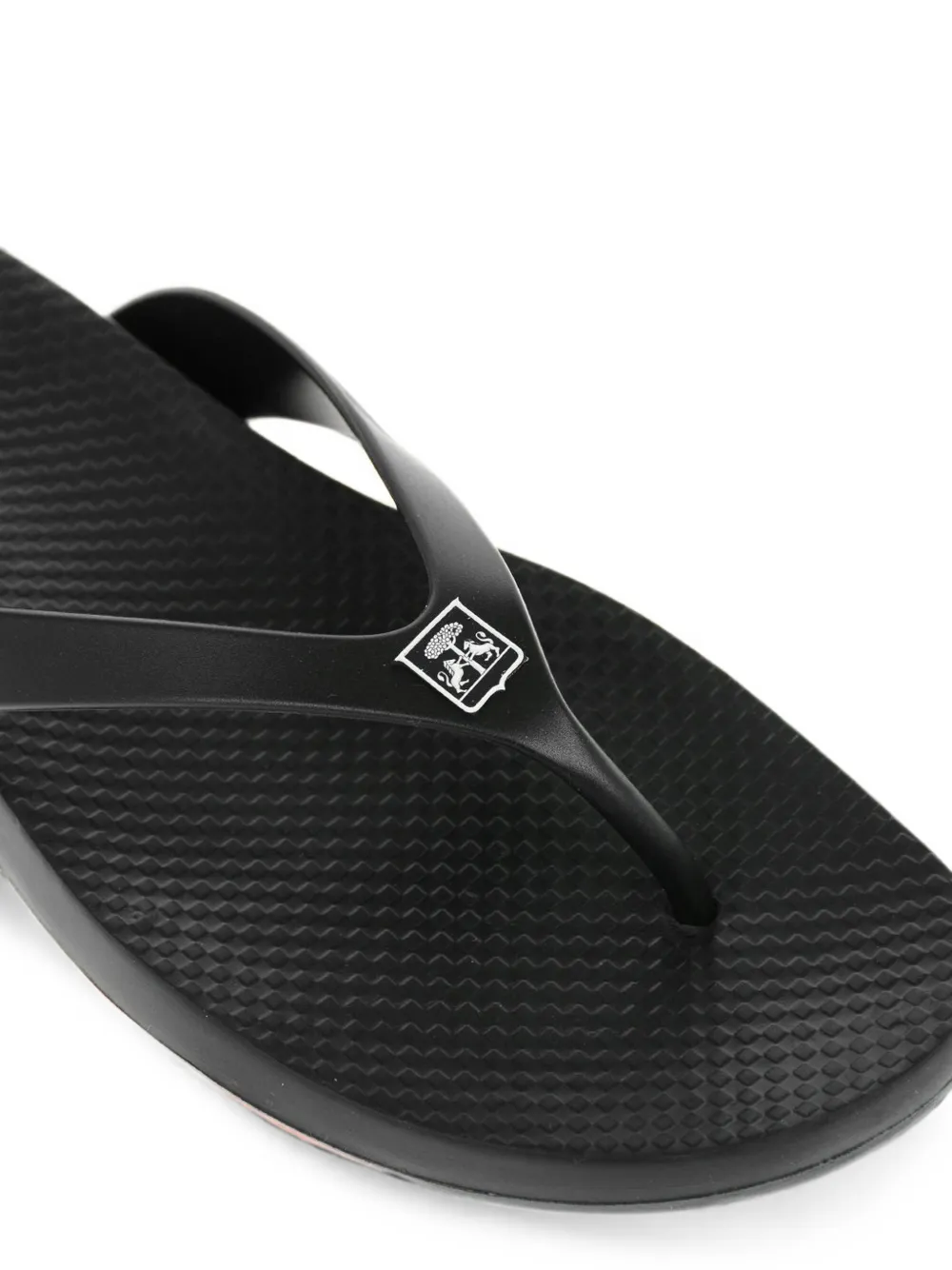 Corneliani logo-plaque flip-flops Zwart