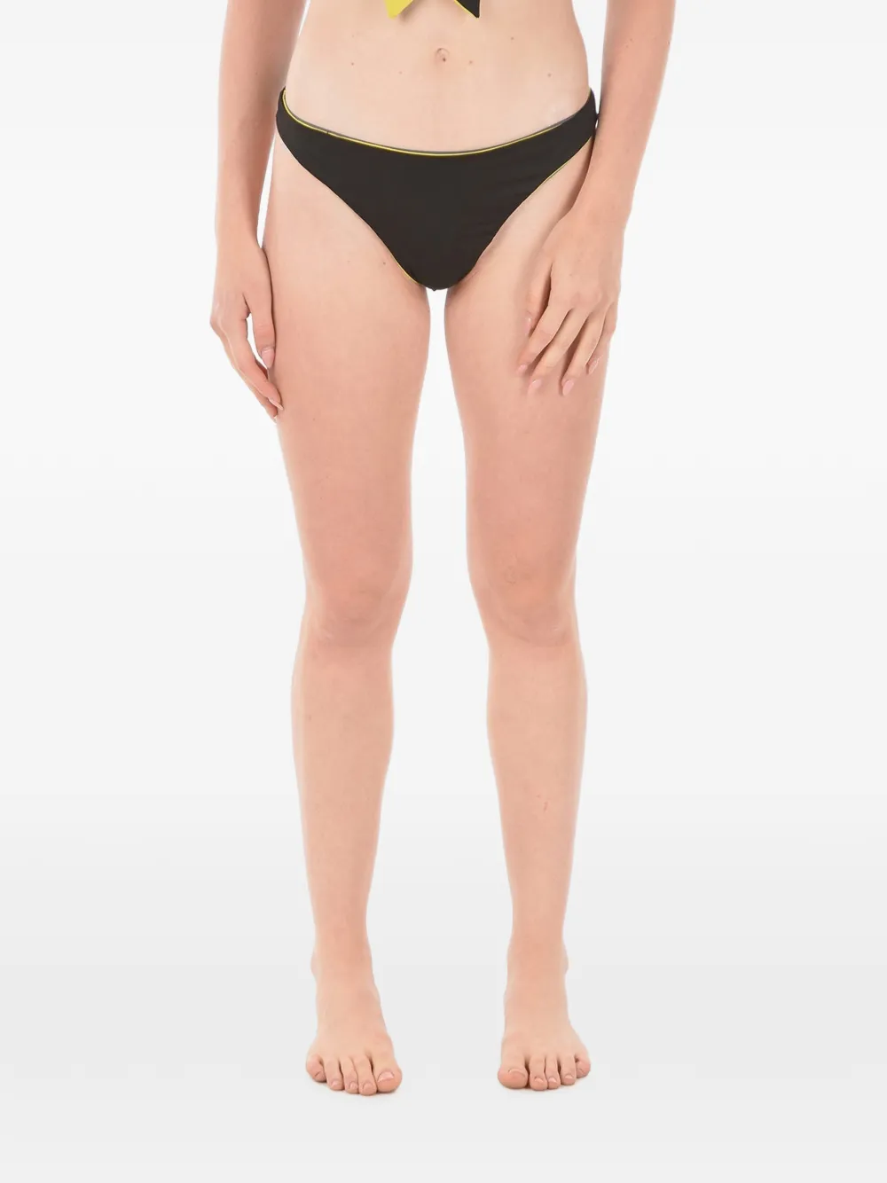 Diesel Bikinihöschen mit Logo-Print - Schwarz