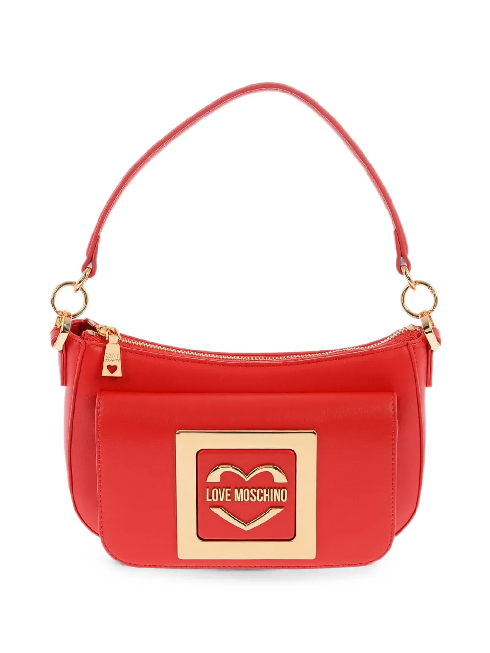 Love Moschino logo-plaque shoulder bag - Red