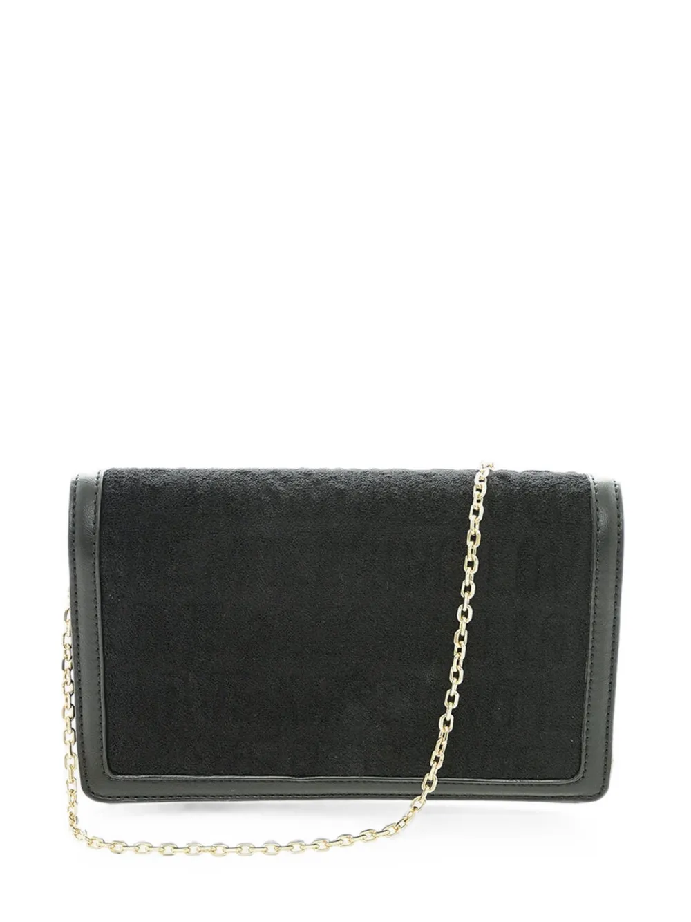Moschino logo-print chain-strap small shoulder bag - Black