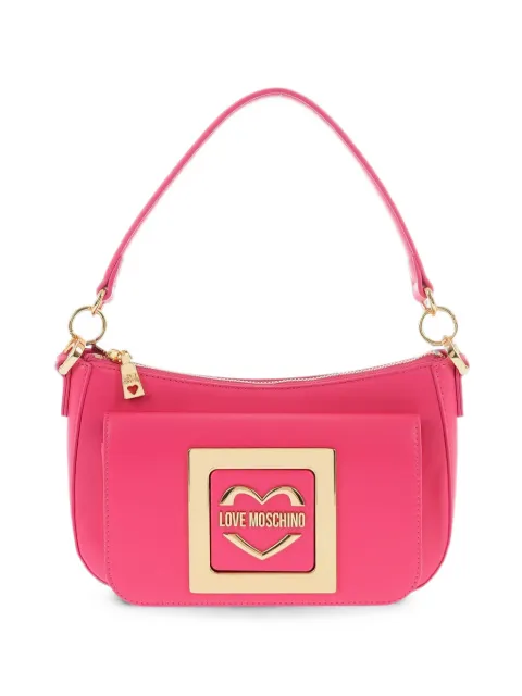 Moschino bolso hobo con placa del logo