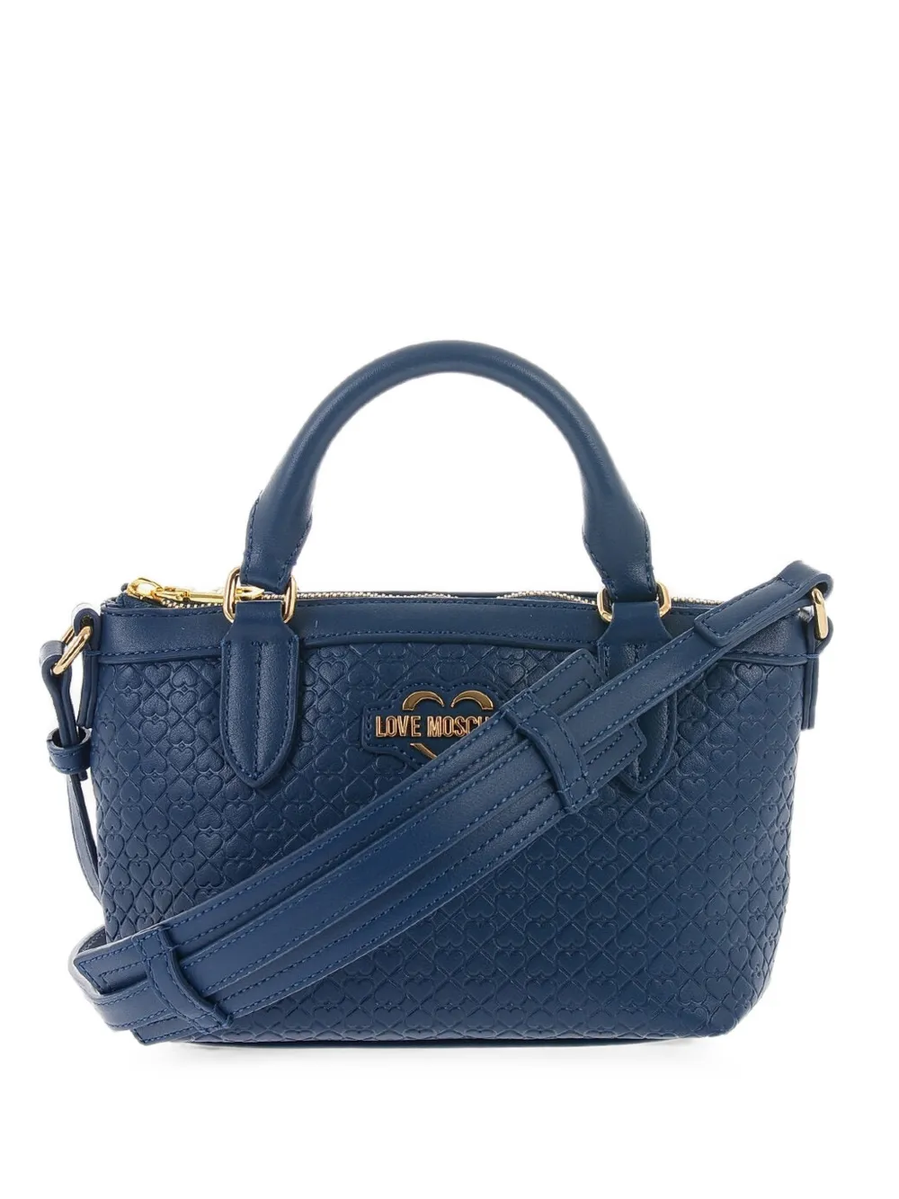Moschino Valentina heart-embossed tote bag - Blue