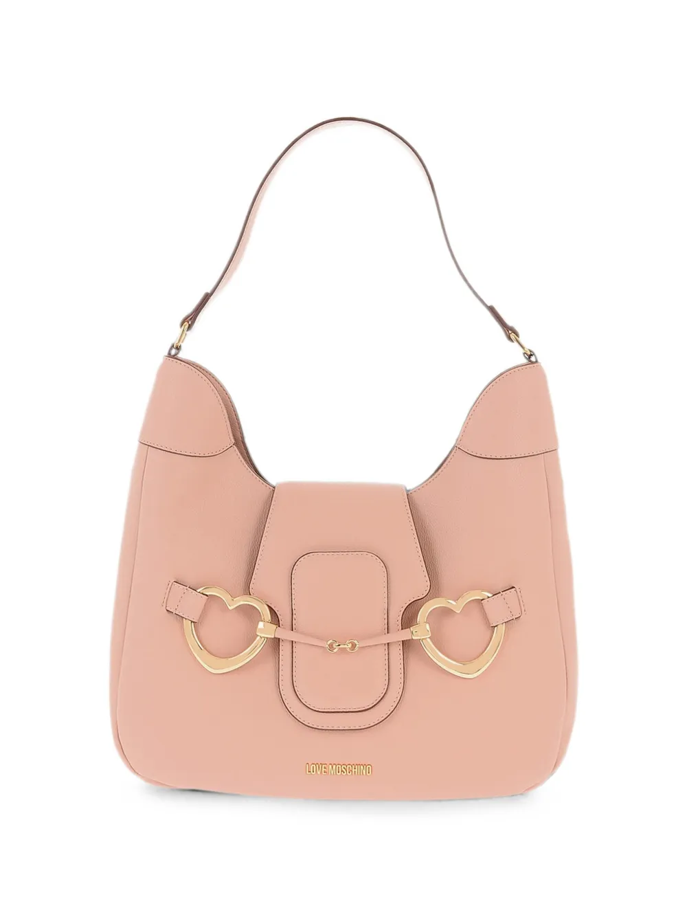 Moschino heart-shaped clasp shoulder bag - Pink