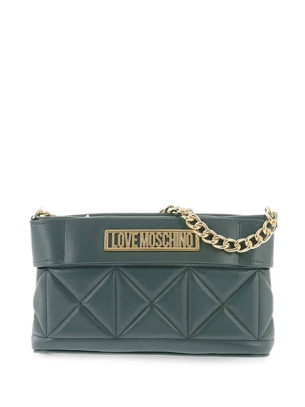 Moschino quilted crossbody bag - Grün