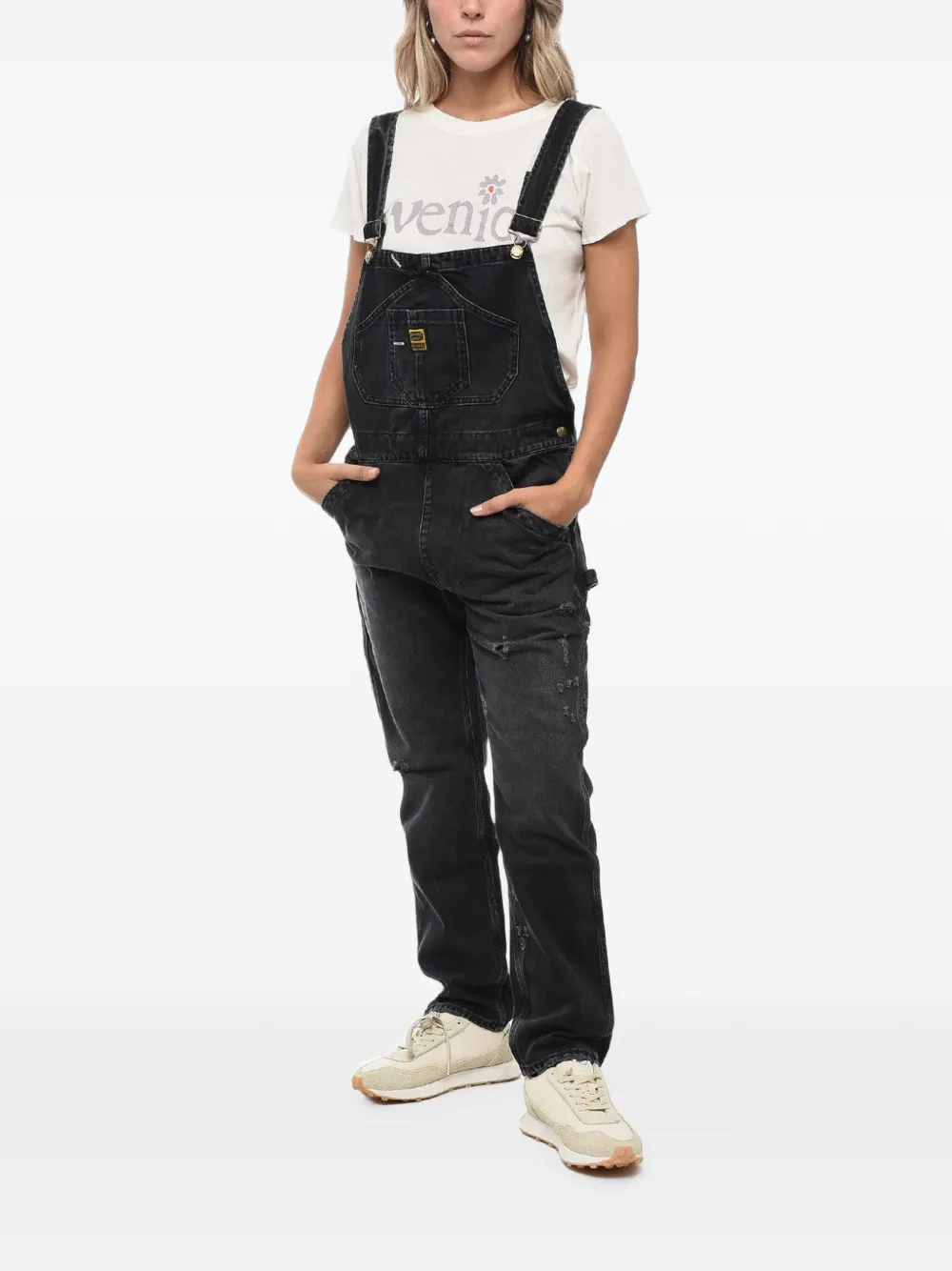 Washington Dee Cee distressed denim jumpsuit - Schwarz