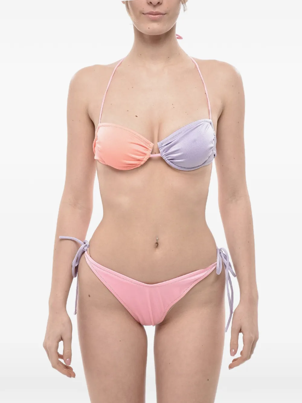 Reina Olga Bikini in Colour-Block-Optik - Orange