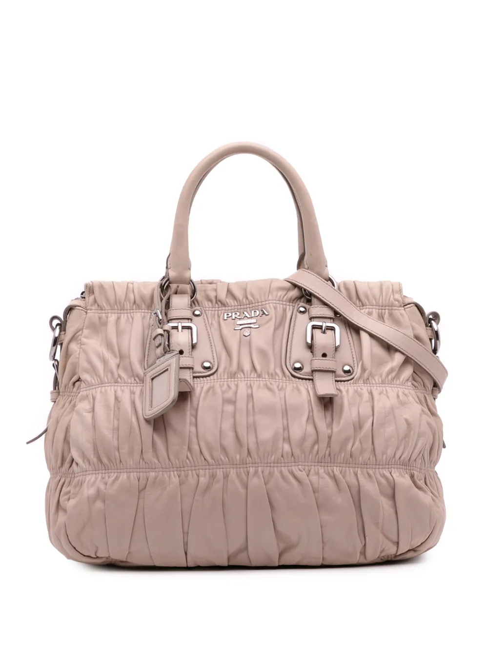 Prada Pre-Owned 2000-2025 Nappa Gaufre satchel - Marrone