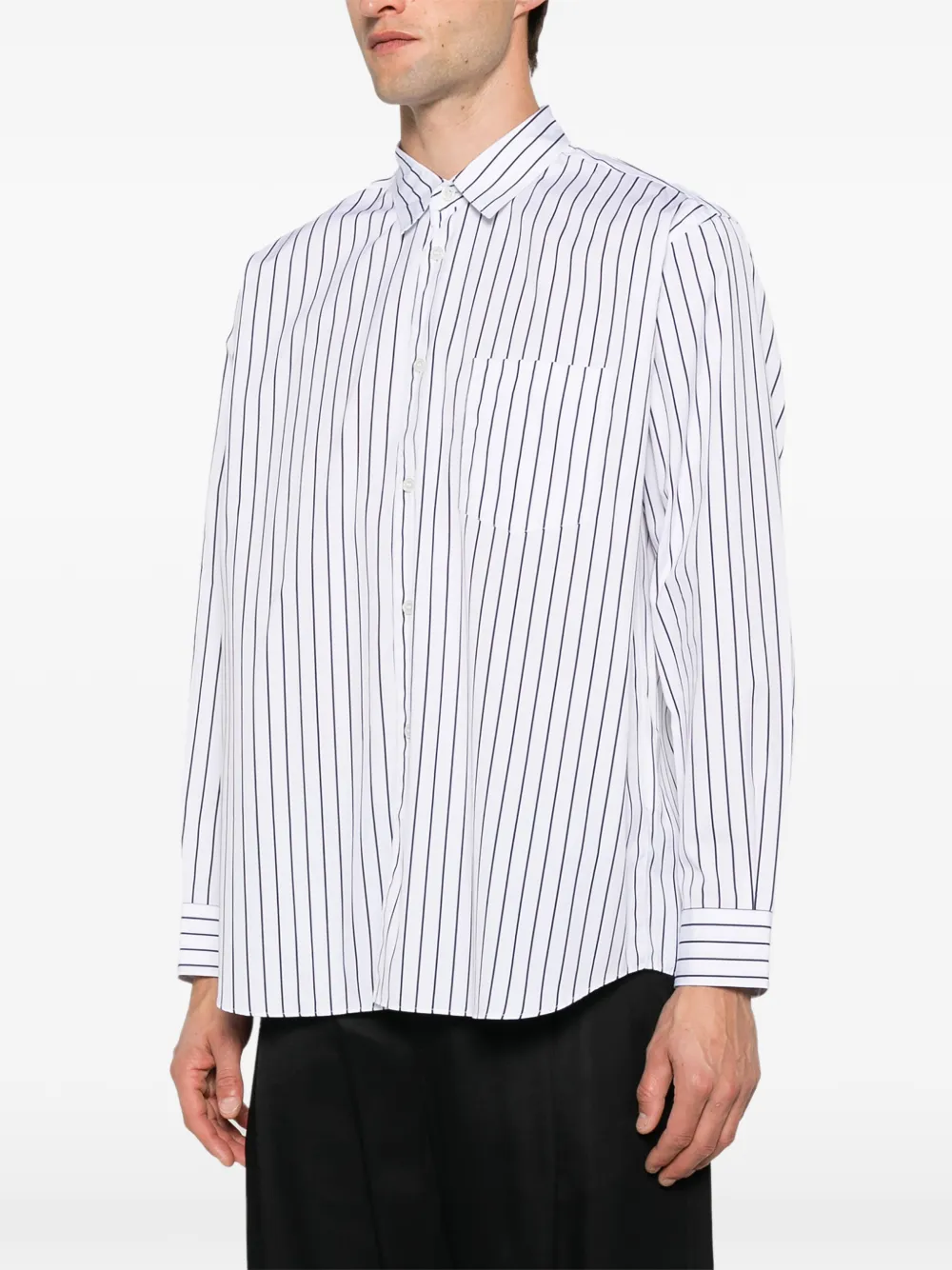 Comme Des Garçons Shirt Gestreept overhemd Wit