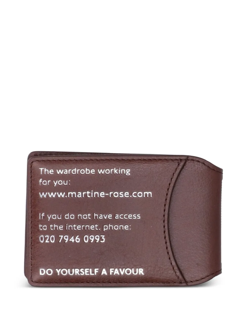 Martine Rose Portemonnee met logoprint Bruin