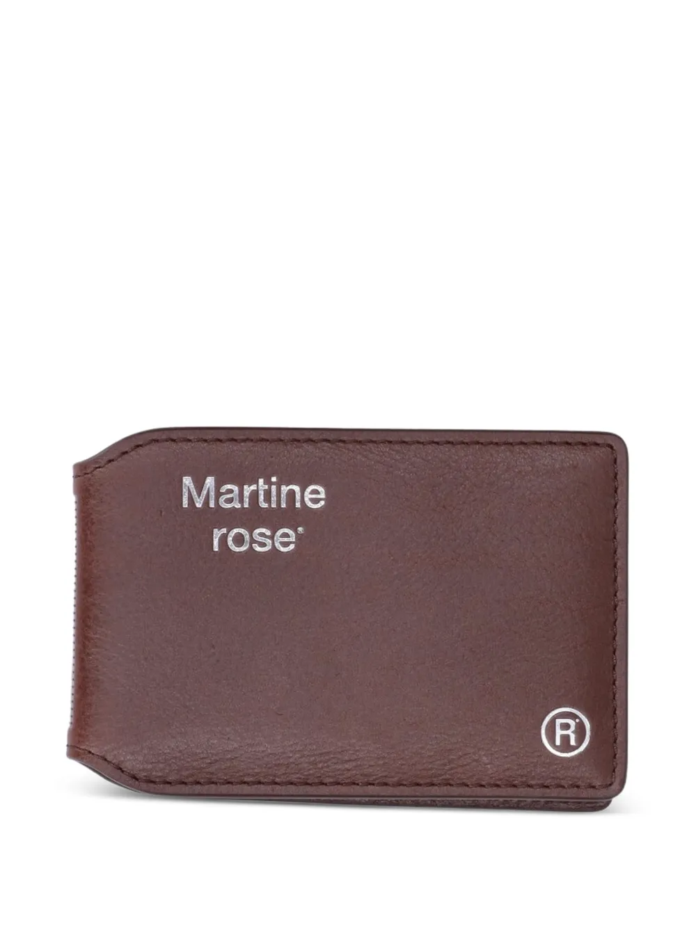 Martine Rose logo-print bi-fold wallet - Marrone