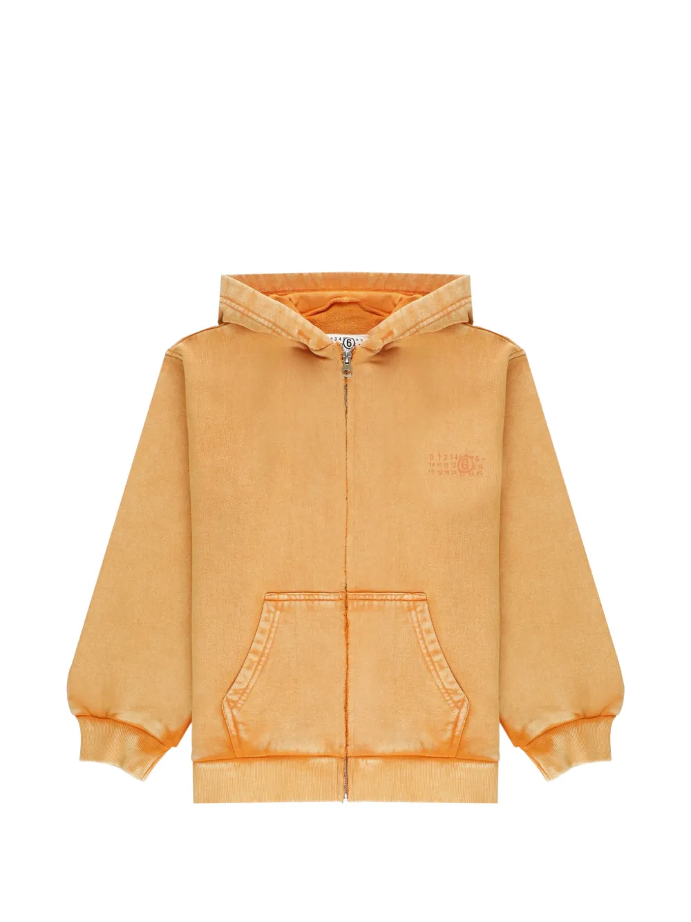 MM6 Maison Margiela numeric-embroidered hoodie - Arancione