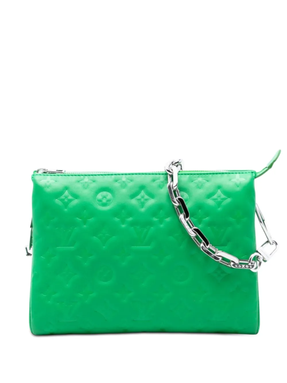 Louis Vuitton Pre-Owned 2021 Monogram Embossed Puffy Lambskin Coussin PM satchel - Verde