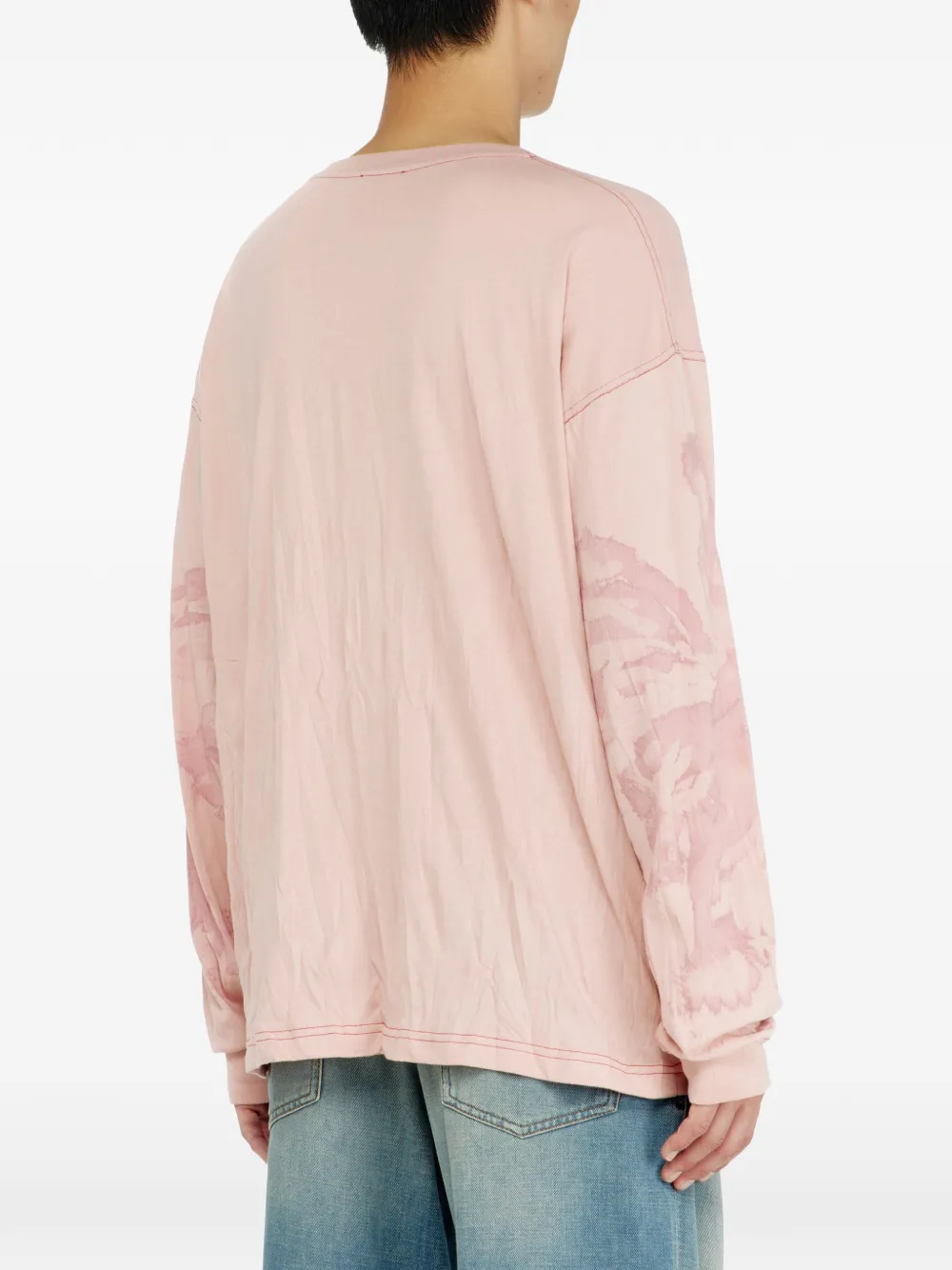 Diesel T-shirt met lange mouwen Roze