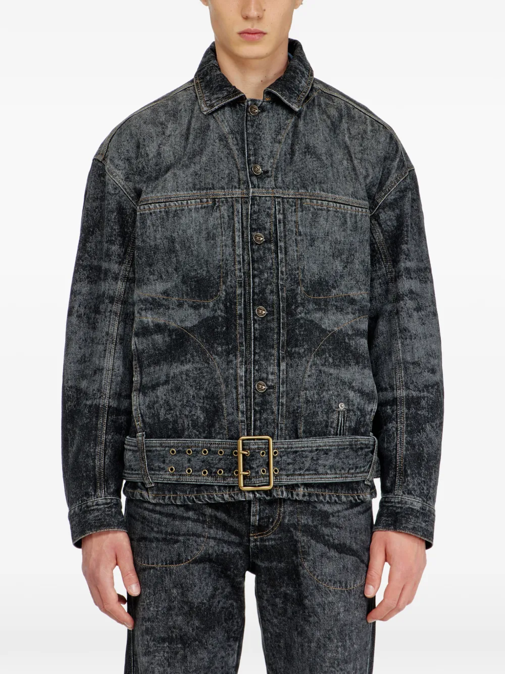 Diesel D-Valero-S denim jack Zwart