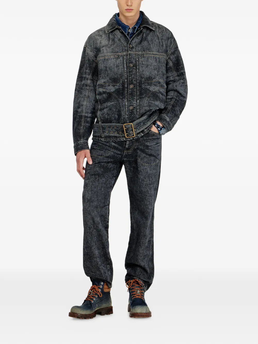 Diesel D-Valero-S denim jack Zwart