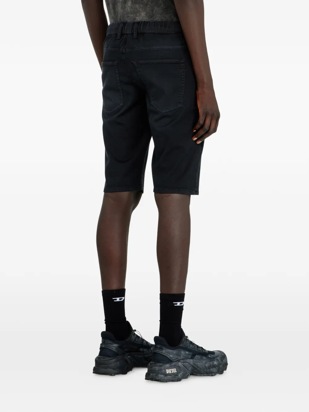 Diesel Spijkershorts met knoop aan de voorkant Zwart