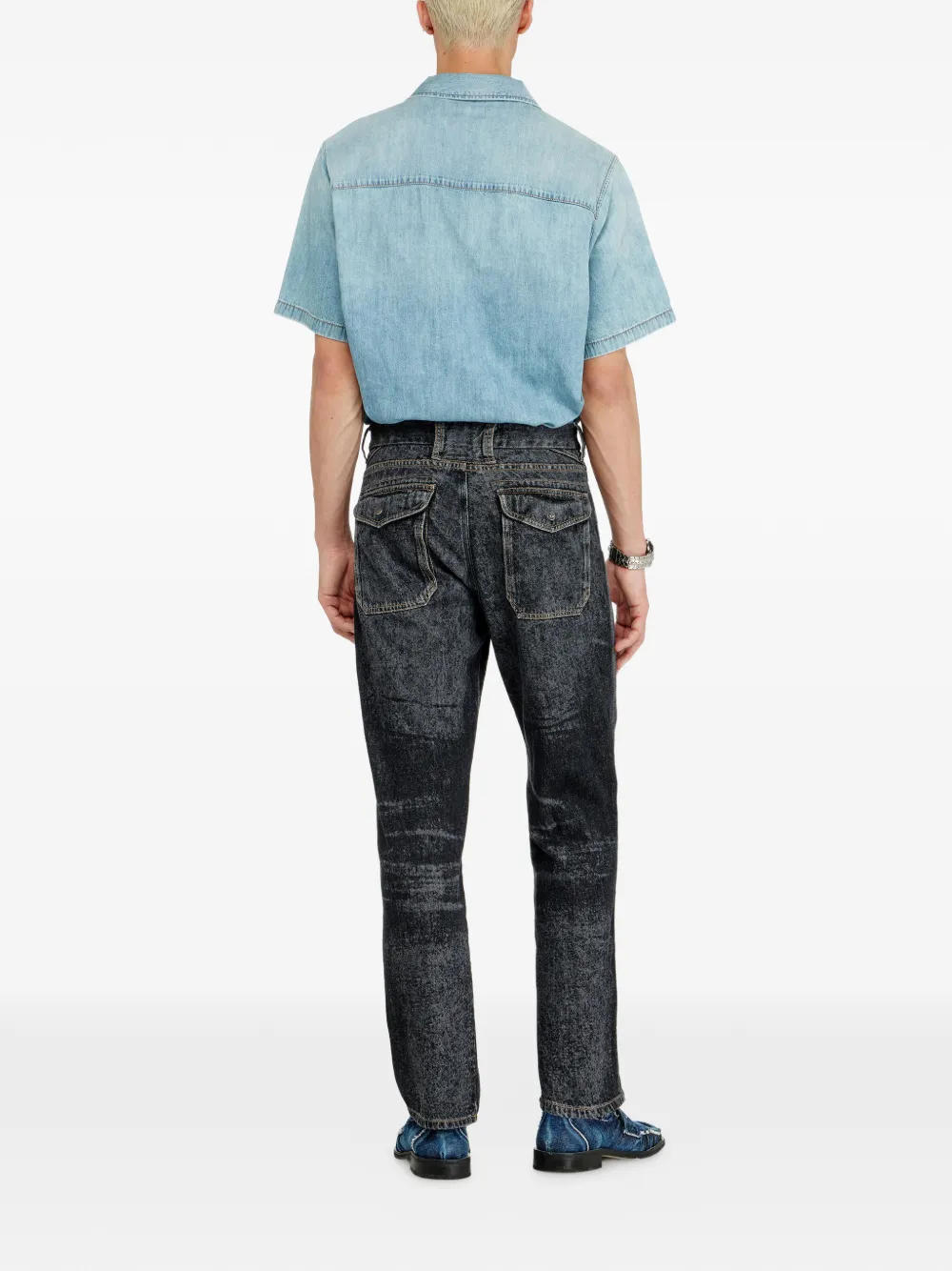 Diesel D-Marcus ruimvallende jeans Zwart