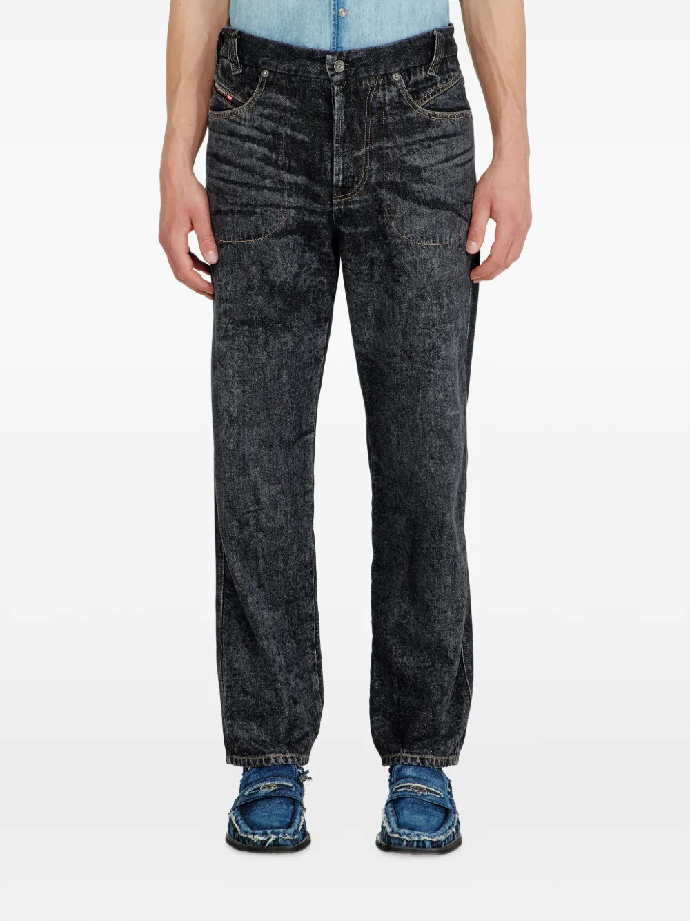 Diesel D-Marcus ruimvallende jeans Zwart