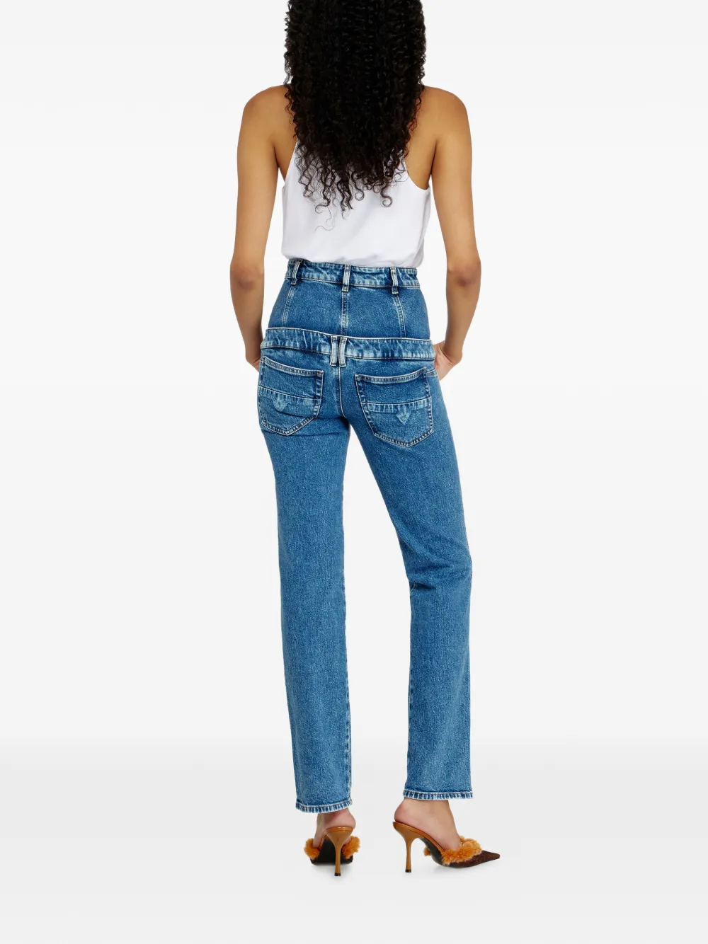 Diesel D-Fynora jeans met dubbele laag Blauw