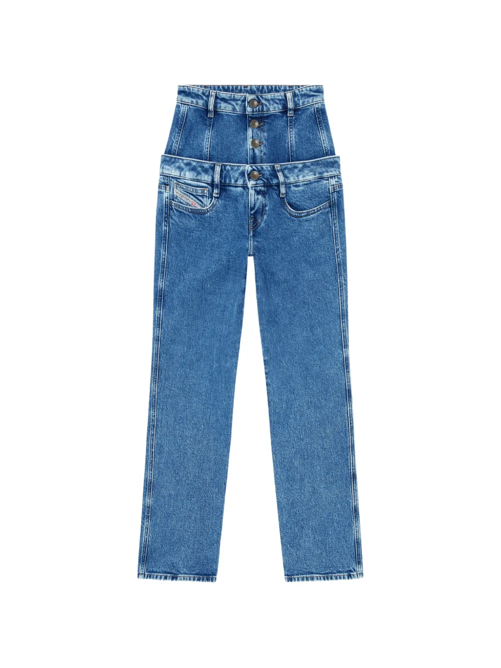 Diesel D-Fynora double-layer jeans - Blu